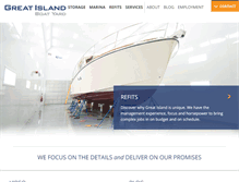 Tablet Screenshot of greatislandboatyard.com